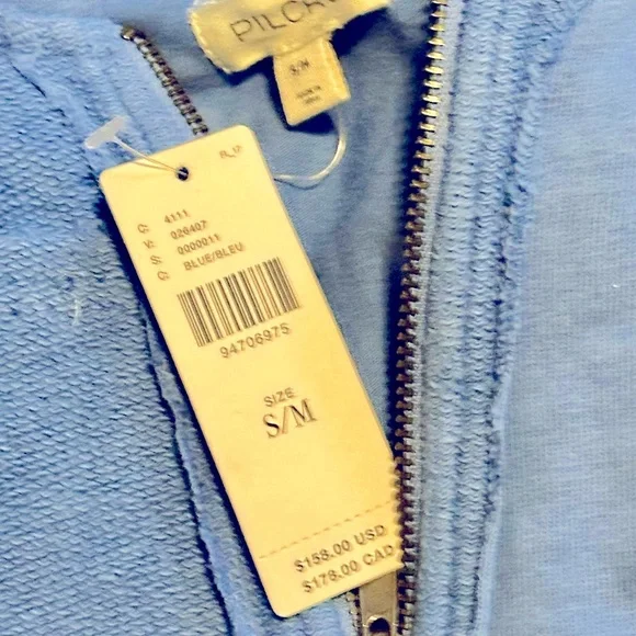 NWT Pilcro from Anthropologie Mixed Print Zip Up Hooded Sweatshirt - Picture 5 of 6